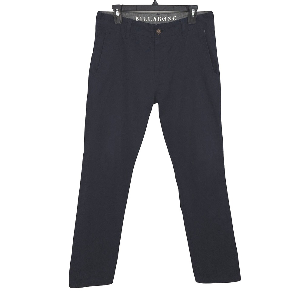 Billabong‎ Carter Narrow Straight Leg Chino Pants 32x32 Navy Twill Trousers